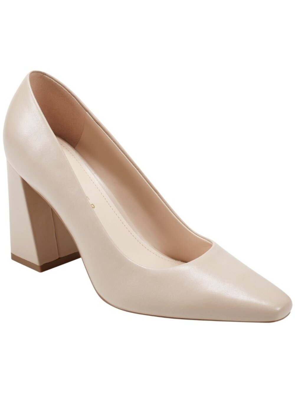150$ Marc Fisher Yalina Slip-on Block Heel Dress Pumps Size 5.5 M US Natural
